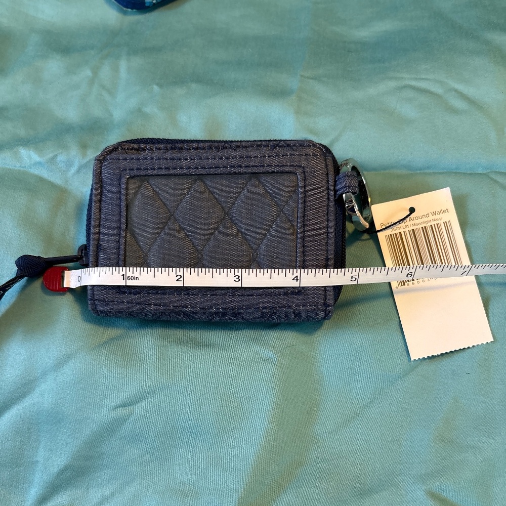 Vera Bradley, petite zip around wallet, navy.